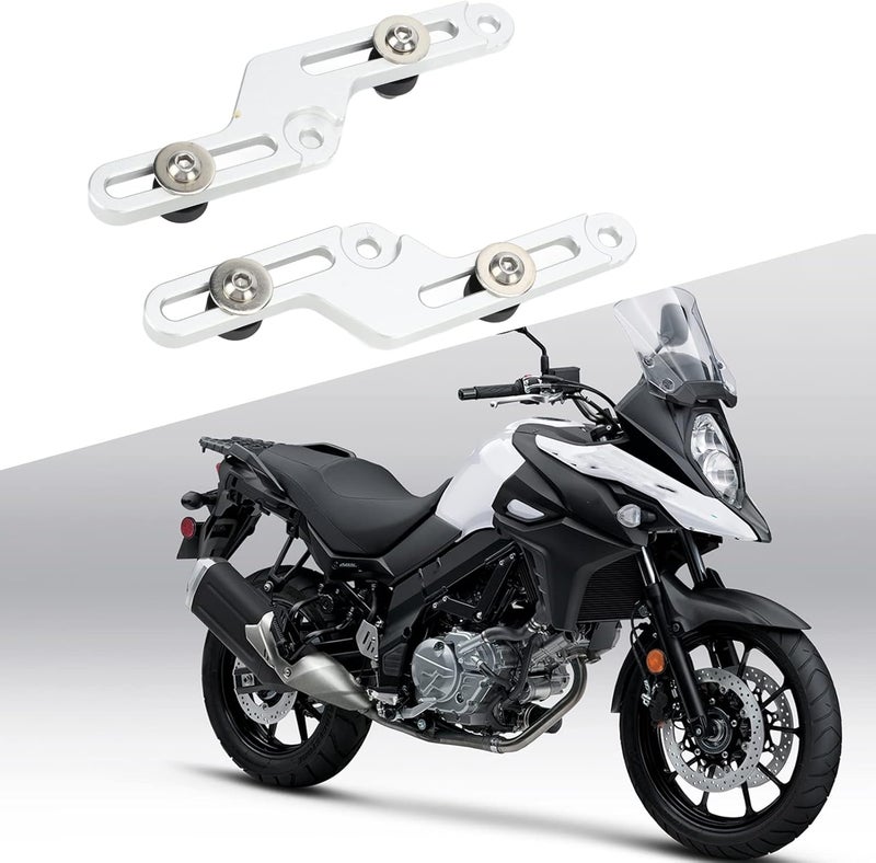 woobles Windshield Adjuster Windshield Mount Kit Increases Stability Aluminum Alloy Long Durability for Motorcycles (Silver) - Image 3